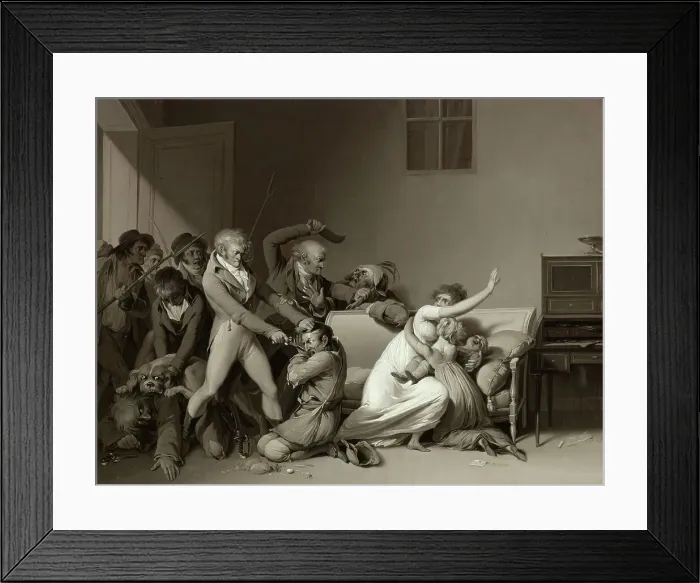 Framed Print : Second Scene Of Burglars: The Burglars Arrested, 1810. Creator: Louis Leopold Boilly Framed Print : Second Scene Of Burglars: The Burglars Arrested, 1810. Creator: Louis Leopold Boilly