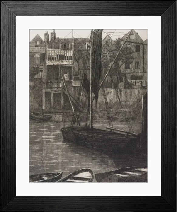 Framed Print : The Adam and Eve Inn, Chelsea, 1872. Creator: Edwin Edwards Framed Print : The Adam and Eve Inn, Chelsea, 1872. Creator: Edwin Edwards