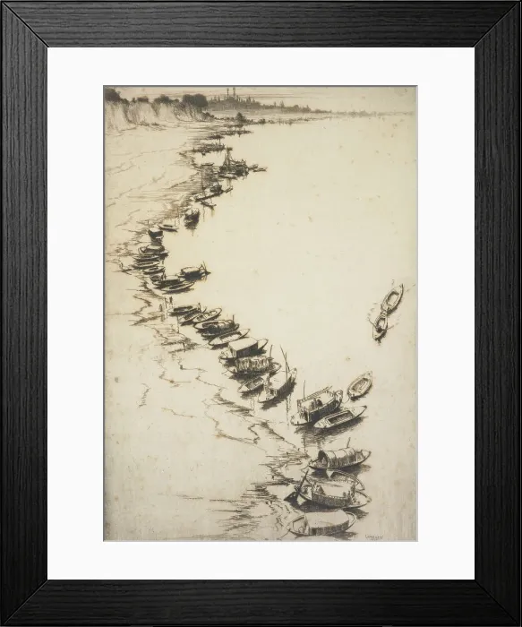 Framed Print : The evening river. From: Fourth Indian plates, 1927. Creator: Ernest Stephen Lumsden Framed Print : The evening river. From: Fourth Indian plates, 1927. Creator: Ernest Stephen Lumsden
