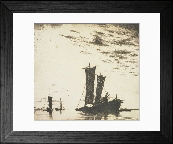 Framed Print : Ragged sails, 1925. Creator: Ernest Stephen Lumsden Framed Print : Ragged sails, 1925. Creator: Ernest Stephen Lumsden
