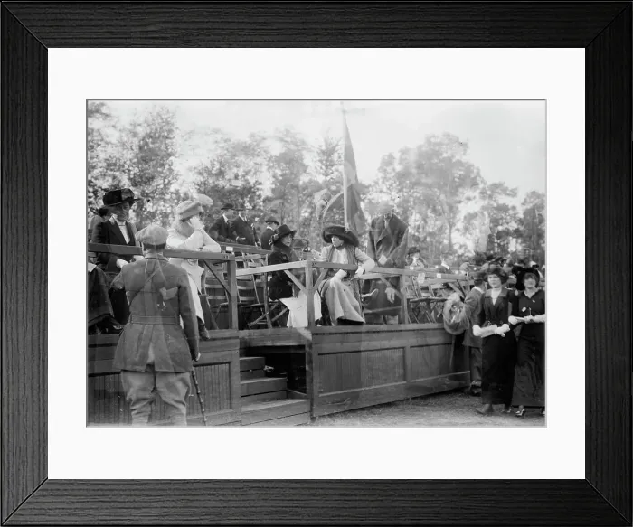 Framed Print : Mrs. W.K. Vanderbilt Jr. and Mrs. A. S. Burden, between c1910 and c1915. Creator: Bain News Service Framed Print : Mrs. W.K. Vanderbilt Jr. and Mrs. A. S. Burden, between c1910 and c1915. Creator: Bain News Service