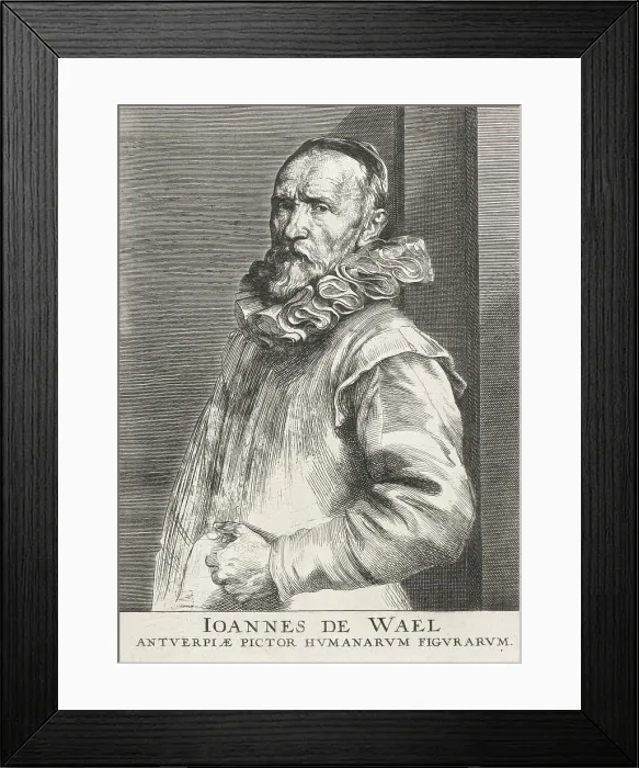 Framed Print : Jan de Wael. From Icones principum virorum ('The Iconography'), 1645. Creator: Anthony van Dyck Framed Print : Jan de Wael. From Icones principum virorum ('The Iconography'), 1645. Creator: Anthony van Dyck