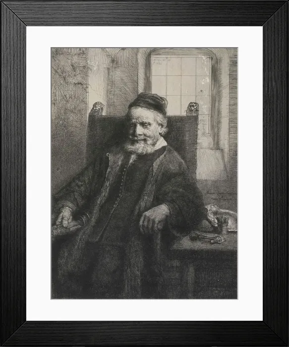 Framed Print : Jan Lutma, goldsmith, 1656. Creator: Rembrandt Harmensz van Rijn Framed Print : Jan Lutma, goldsmith, 1656. Creator: Rembrandt Harmensz van Rijn