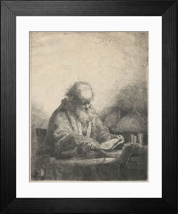 Framed Print : The philosopher, 1642. Creator: Ferdinand Bol Framed Print : The philosopher, 1642. Creator: Ferdinand Bol