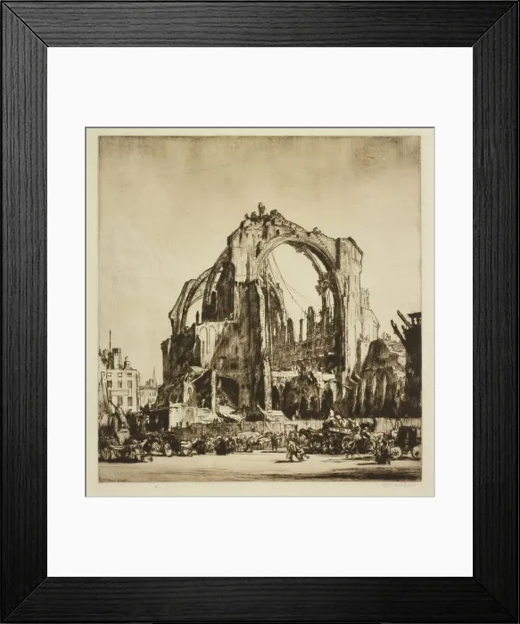 Framed Print : Demolition of St. James Hall, exterior, 1907. Creator: David Muirhead Bone Framed Print : Demolition of St. James Hall, exterior, 1907. Creator: David Muirhead Bone