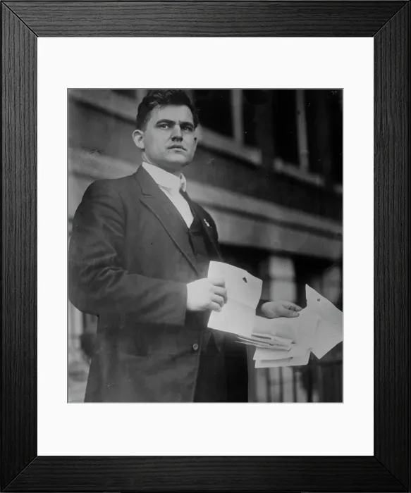 Framed Print : Elbert Martin and bullet-pierced speech, 1912. Creator: Bain News Service Framed Print : Elbert Martin and bullet-pierced speech, 1912. Creator: Bain News Service
