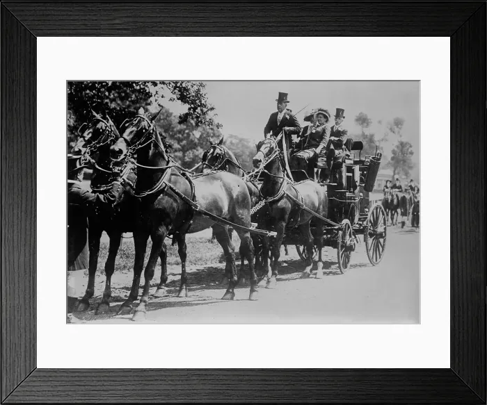 Framed Print : W.H. Moore & 4-in-hand, between c1910 and c1915. Creator: Bain News Service Framed Print : W.H. Moore & 4-in-hand, between c1910 and c1915. Creator: Bain News Service