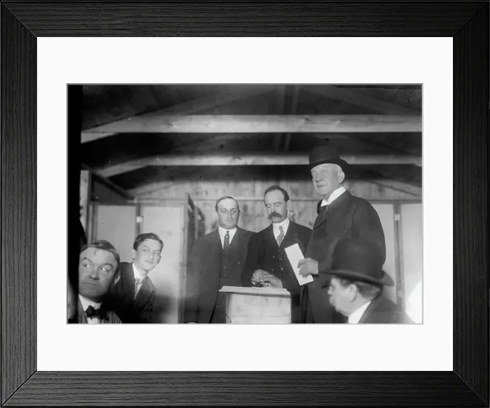 Framed Print : Otto Bannard Voting, between c1910 and c1915. Creator: Bain News Service Framed Print : Otto Bannard Voting, between c1910 and c1915. Creator: Bain News Service