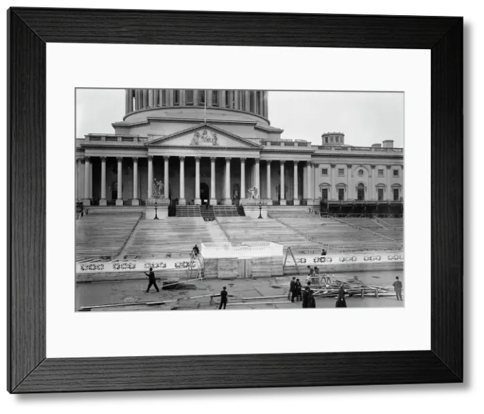 Framed Print : Where Wilson will be sworn in, East Front of Capitol, between c1910 and c1915. Creator: Bain News Service Framed Print : Where Wilson will be sworn in, East Front of Capitol, between c1910 and c1915. Creator: Bain News Service