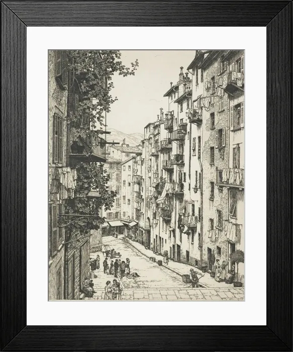 Framed Print : Rue Gubernatis, Nice, 1920-1935. Creator: Frederick Marriott Framed Print : Rue Gubernatis, Nice, 1920-1935. Creator: Frederick Marriott
