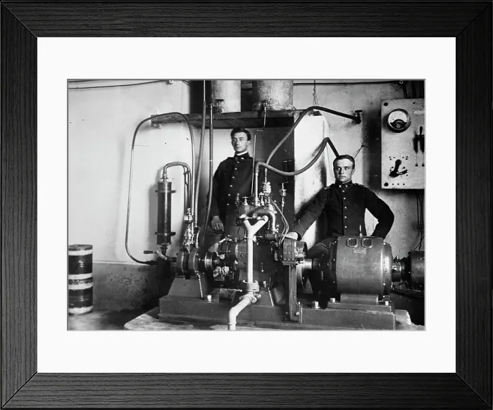 Framed Print : Bermocchi & his wireless iconograph, between c1910 and c1915. Creator: Bain News Service Framed Print : Bermocchi & his wireless iconograph, between c1910 and c1915. Creator: Bain News Service