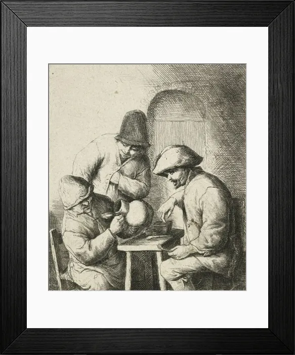 Framed Print : The empty jug, 1653?. Creator: Adriaen van Ostade Framed Print : The empty jug, 1653?. Creator: Adriaen van Ostade