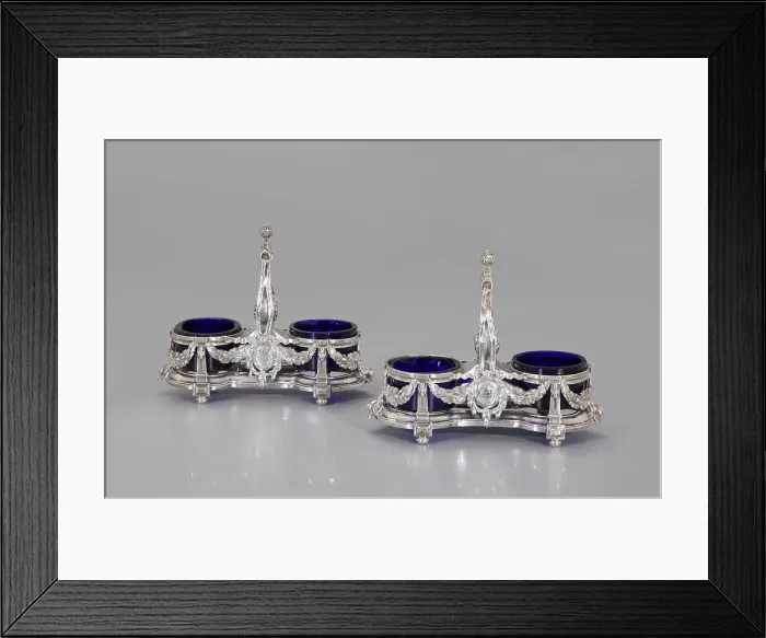 Framed Print : Pair Of Double Salt Cellars, 1782. Creator: Jean-Joseph Beaudet Framed Print : Pair Of Double Salt Cellars, 1782. Creator: Jean-Joseph Beaudet