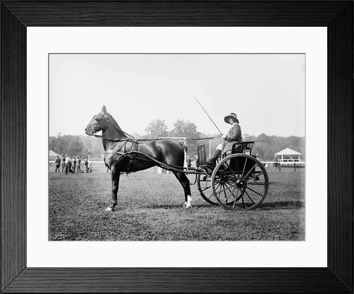 Framed Print : Alix Dolan & Pride of Jersey, 1913. Creator: Bain News Service Framed Print : Alix Dolan & Pride of Jersey, 1913. Creator: Bain News Service
