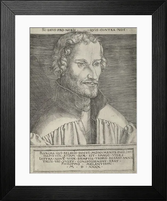Framed Print : Philip Melanchthon, 1540. Creator: Heinrich Aldegrever Framed Print : Philip Melanchthon, 1540. Creator: Heinrich Aldegrever