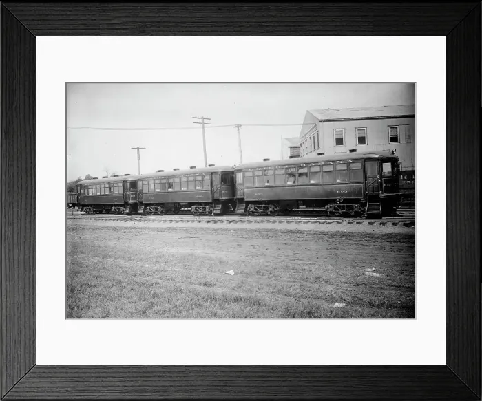 Framed Print : Edison Storage Battery Train, 1912. Creator: Bain News Service Framed Print : Edison Storage Battery Train, 1912. Creator: Bain News Service