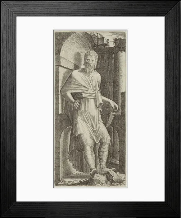 Framed Print : St Bartholomew. Plate 5. From: Christ and the Apostles, c.1545. Creator: Lambert Suavius Framed Print : St Bartholomew. Plate 5. From: Christ and the Apostles, c.1545. Creator: Lambert Suavius