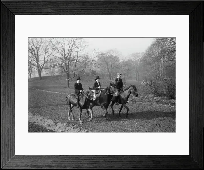 Framed Print : Riding - Central Park, between c1910 and c1915. Creator: Bain News Service