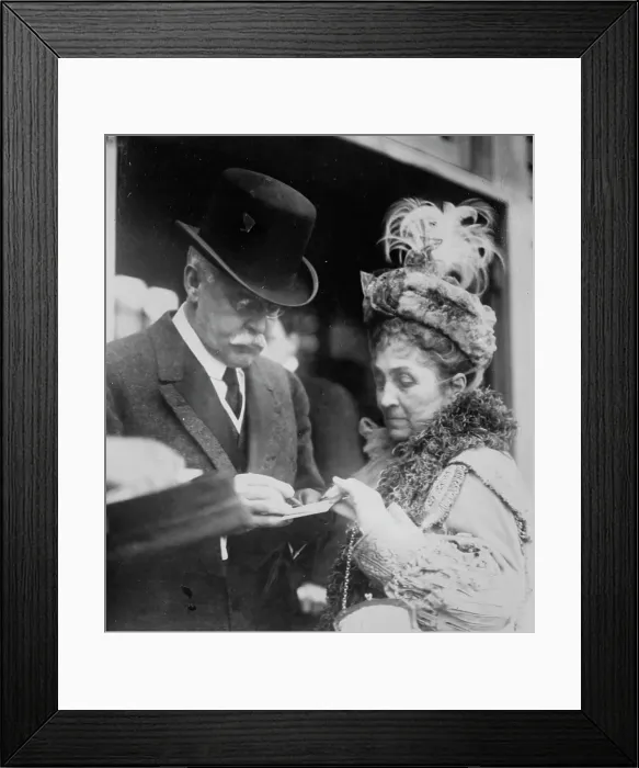 Framed Print : Pres. B.I. Wheeler and Mrs. Phoebe A. Hearst, between c1910 and c1915. Creator: Bain News Service Framed Print : Pres. B.I. Wheeler and Mrs. Phoebe A. Hearst, between c1910 and c1915. Creator: Bain News Service