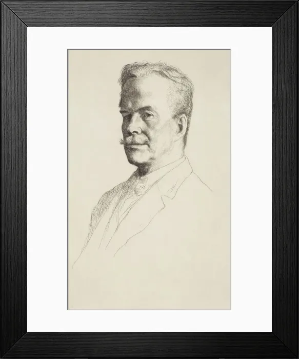 Framed Print : Neil Munro, 1920. Creator: William Strang Framed Print : Neil Munro, 1920. Creator: William Strang