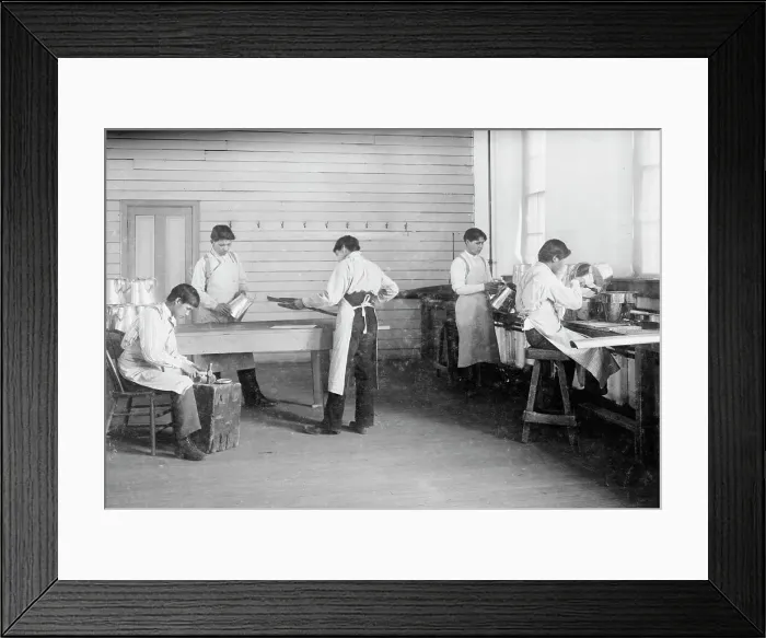 Framed Print : Carlisle School - Tin Shop, between c1910 and c1915. Creator: Bain News Service Framed Print : Carlisle School - Tin Shop, between c1910 and c1915. Creator: Bain News Service