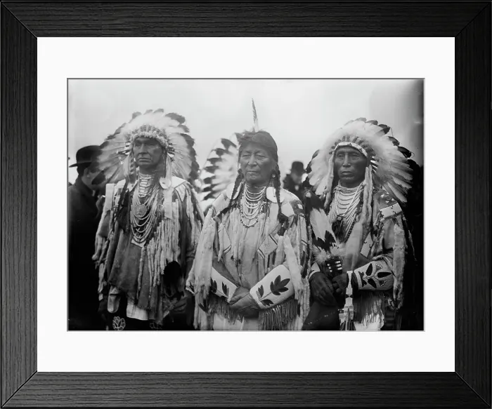 Framed Print : Indians at dedication, 1913. Creator: Bain News Service Framed Print : Indians at dedication, 1913. Creator: Bain News Service