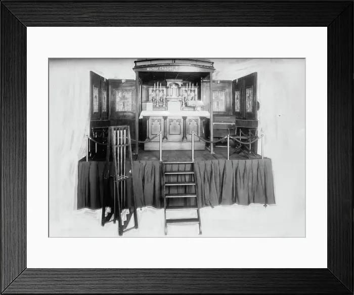 Framed Print : Motor Chapel, between c1910 and c1915. Creator: Bain News Service Framed Print : Motor Chapel, between c1910 and c1915. Creator: Bain News Service