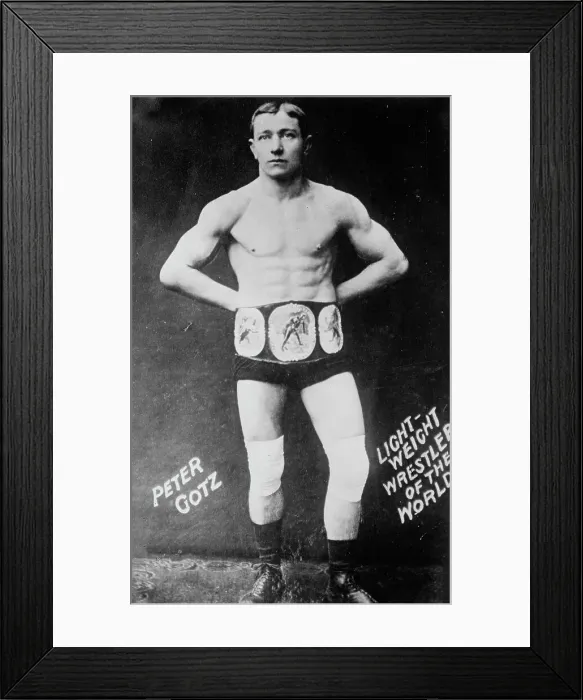 Framed Print : Peter Gotz - lightweight wrestler of the world, between c1910 and c1915. Creator: Bain News Service Framed Print : Peter Gotz - lightweight wrestler of the world, between c1910 and c1915. Creator: Bain News Service