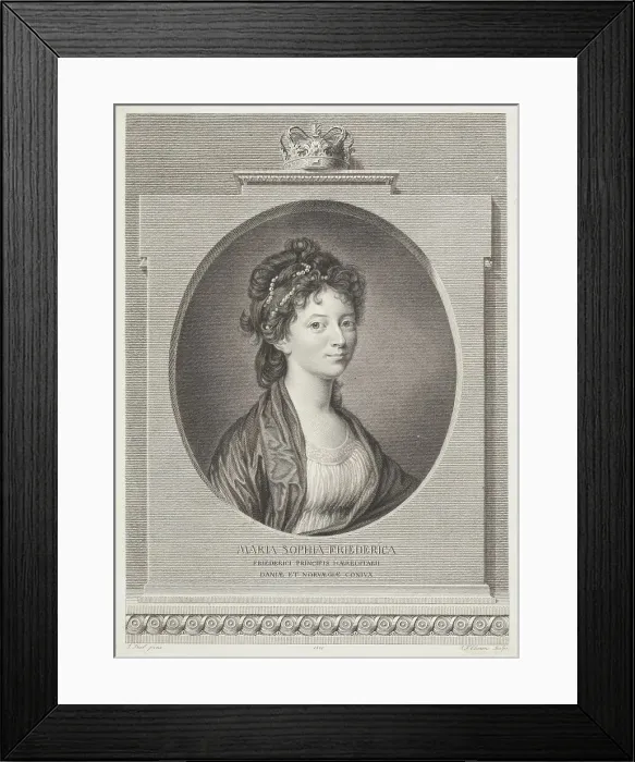Framed Print : Maria Sophia Friederica, 1800. Creator: Johan Frederik Clemens Framed Print : Maria Sophia Friederica, 1800. Creator: Johan Frederik Clemens