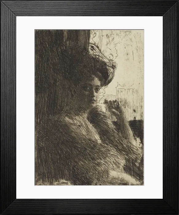 Framed Print : Betty Nansen, 1905. Creator: Anders Leonard Zorn Framed Print : Betty Nansen, 1905. Creator: Anders Leonard Zorn