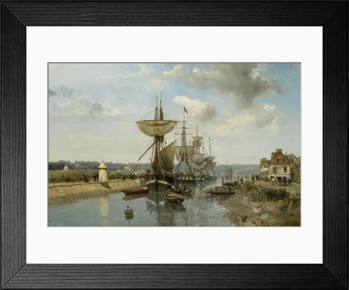 Framed Print : Frigates, c1850-55. Creator: Johan Barthold Jongkind Framed Print : Frigates, c1850-55. Creator: Johan Barthold Jongkind