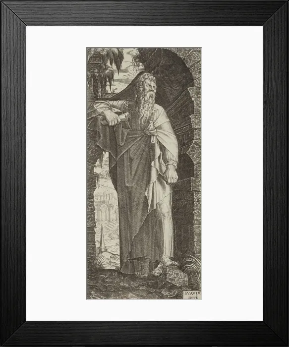 Framed Print : St Paul. Plate 10. From: Christ and the Apostles, 1545. Creator: Lambert Suavius Framed Print : St Paul. Plate 10. From: Christ and the Apostles, 1545. Creator: Lambert Suavius