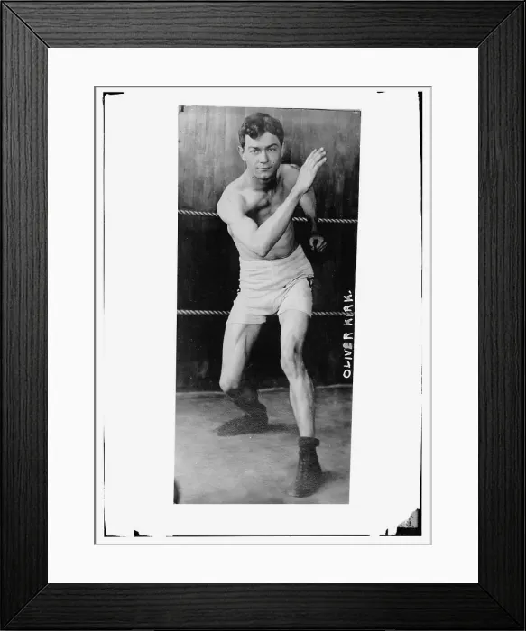 Framed Print : Oliver Kirk, American boxer and two-time Olympic gold medal winner, between c1910 and c1915. Creator: Bain News Service