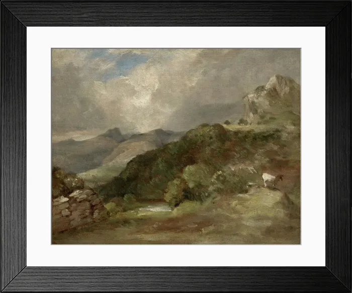 Framed Print : Bow Fell, Cumberland, 1807. Creator: John Constable Framed Print : Bow Fell, Cumberland, 1807. Creator: John Constable