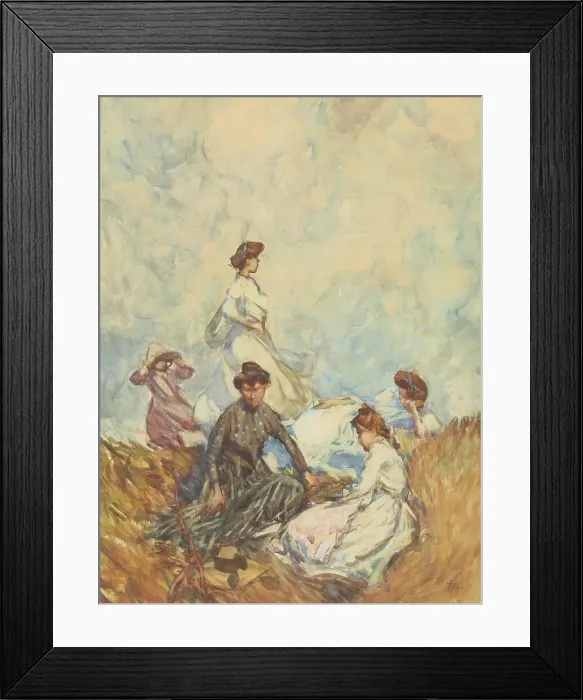 Framed Print : The hilltop, c.1908. Creator: Frances Hodgkins Framed Print : The hilltop, c.1908. Creator: Frances Hodgkins