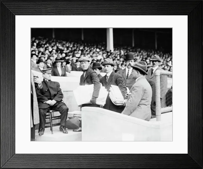 Framed Print : Geo. Cohan at TITANIC Game, 1912. Creator: Bain News Service Framed Print : Geo. Cohan at TITANIC Game, 1912. Creator: Bain News Service