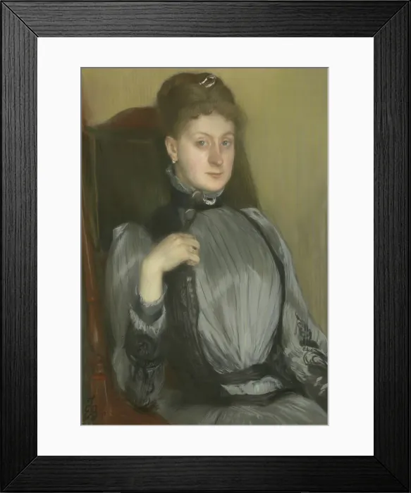 Framed Print : Portrait Of A Woman, 1890. Creator: Jacques Emile Blanche Framed Print : Portrait Of A Woman, 1890. Creator: Jacques Emile Blanche