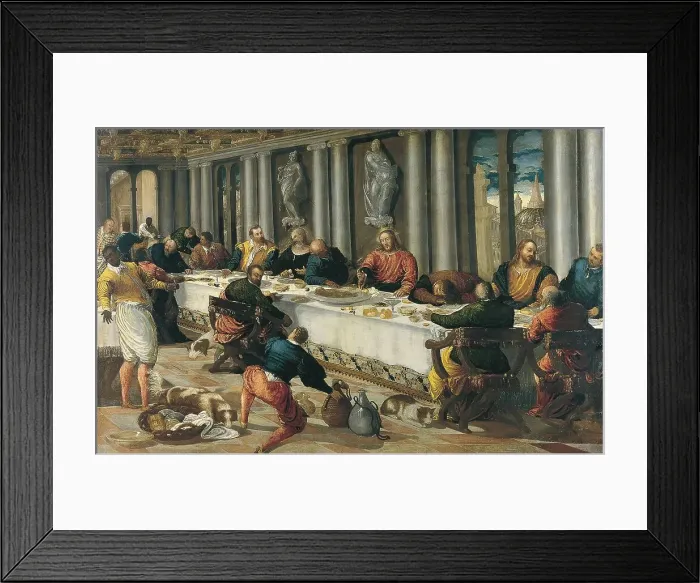Framed Print : The Last Supper, 1570. Creator: Anon Framed Print : The Last Supper, 1570. Creator: Anon
