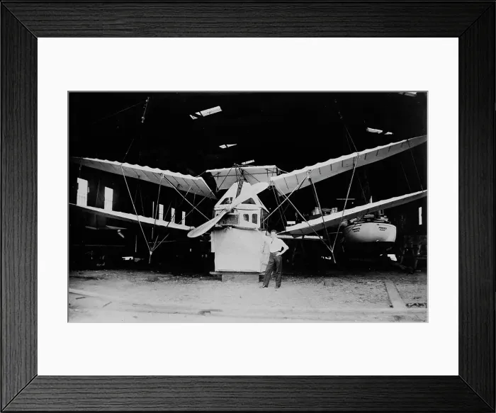 Framed Print : Harriman Hydroaeroplane, between c1910 and c1915. Creator: Bain News Service Framed Print : Harriman Hydroaeroplane, between c1910 and c1915. Creator: Bain News Service