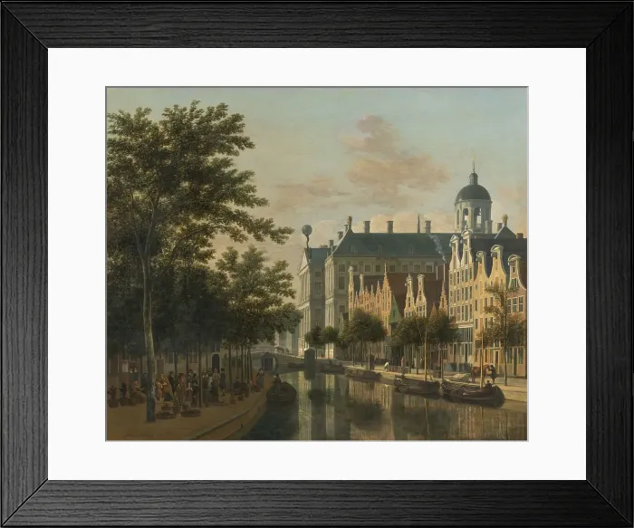 Framed Print : The Nieuwezijds Voorburgswal with the Flower Market, Amsterdam, 1686. Creator: Gerrit Berckheyde Framed Print : The Nieuwezijds Voorburgswal with the Flower Market, Amsterdam, 1686. Creator: Gerrit Berckheyde