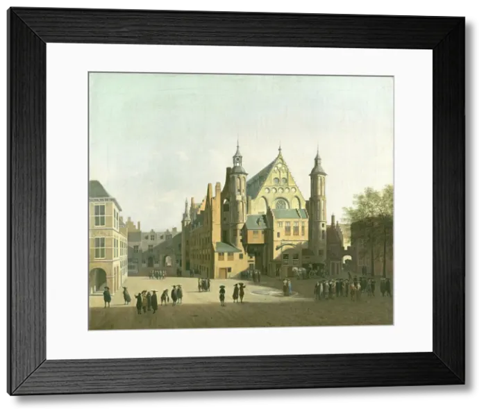Framed Print : View of the Binnenhof, The Hague, 1690. Creator: Gerrit Berckheyde Framed Print : View of the Binnenhof, The Hague, 1690. Creator: Gerrit Berckheyde
