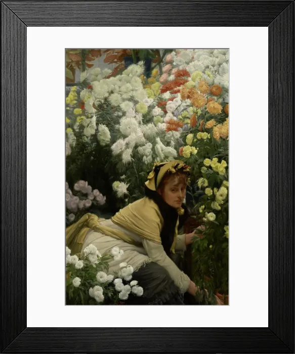 Framed Print : Chrysanthemums, c1874-76. Creator: James Tissot Framed Print : Chrysanthemums, c1874-76. Creator: James Tissot