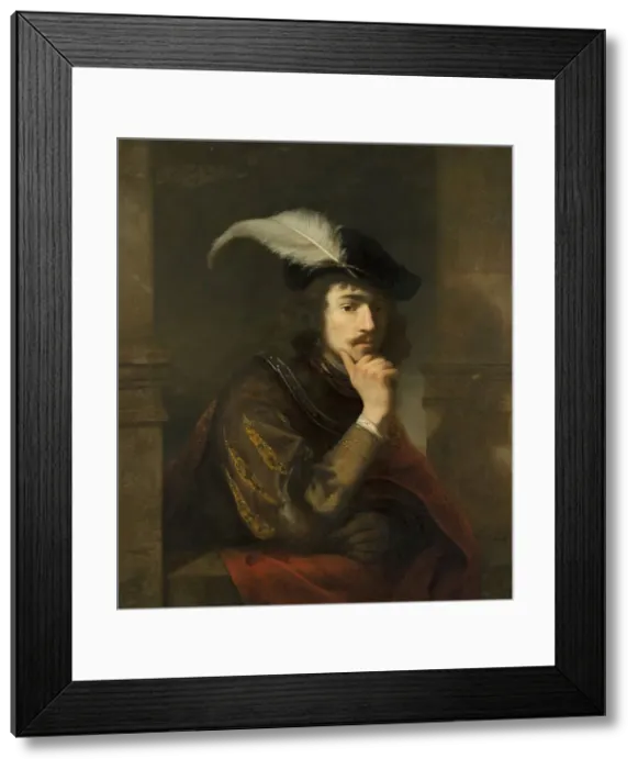 Framed Print : Young Man in a Feathered Cap, 1647. Creator: Ferdinand Bol Framed Print : Young Man in a Feathered Cap, 1647. Creator: Ferdinand Bol
