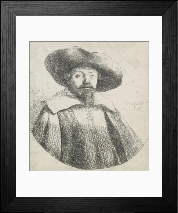 Framed Print : Menasseh ben Israel, 1636. Creator: Rembrandt Harmensz van Rijn Framed Print : Menasseh ben Israel, 1636. Creator: Rembrandt Harmensz van Rijn