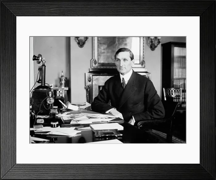 Framed Print : Sec'y. McAdoo at desk, 1913. Creator: Bain News Service Framed Print : Sec'y. McAdoo at desk, 1913. Creator: Bain News Service