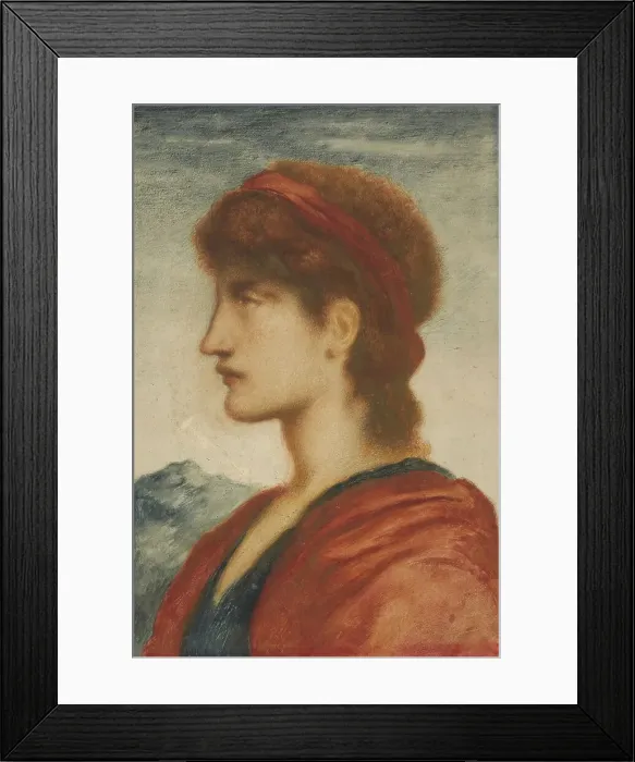 Framed Print : Head, 1895. Creator: Simeon Solomon Framed Print : Head, 1895. Creator: Simeon Solomon