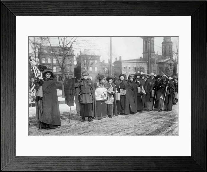 Framed Print : Suffrage hike to Wash'n, 1913. Creator: Bain News Service Framed Print : Suffrage hike to Wash'n, 1913. Creator: Bain News Service
