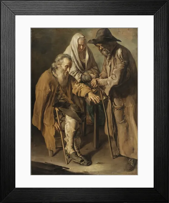 Framed Print : Group of Beggars, 1737. Creator: Giacomo Ceruti Framed Print : Group of Beggars, 1737. Creator: Giacomo Ceruti