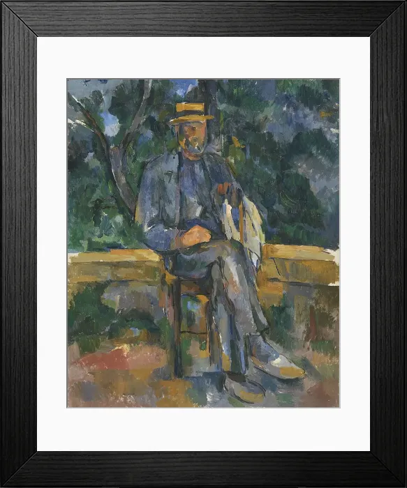 Framed Print : Seated Man, 1905. Creator: Paul Cezanne