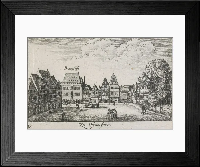 Framed Print : Amoenissimæ aliquot locorum... effigies. Plate 13. Zu Francfort, 1635. Creator: Wenceslaus Hollar Framed Print : Amoenissimæ aliquot locorum... effigies. Plate 13. Zu Francfort, 1635. Creator: Wenceslaus Hollar
